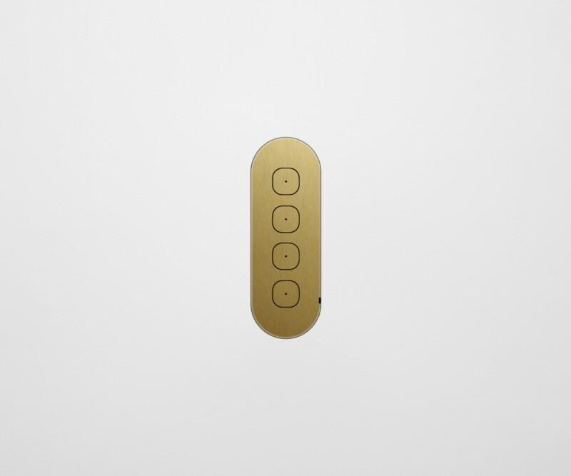zetr four gang casambi switch natural brass