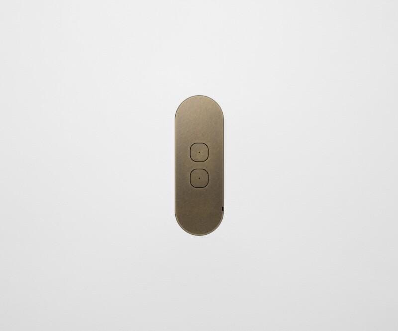 zetr two gang casambi switch aged brass