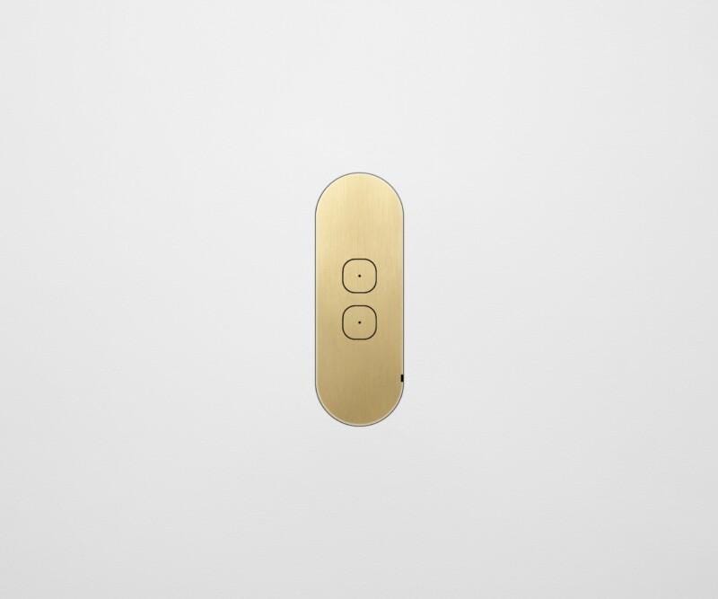 zetr two gang casambi switch natural brass